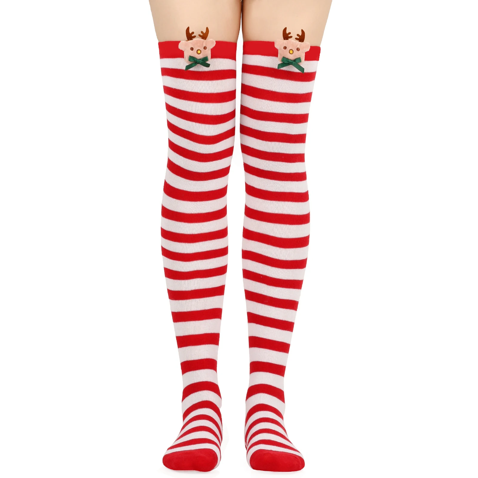 Christmas Doll Over-the-knee Stockings, perfect for festive doll decoration and adding a charming holiday touch. Celebra