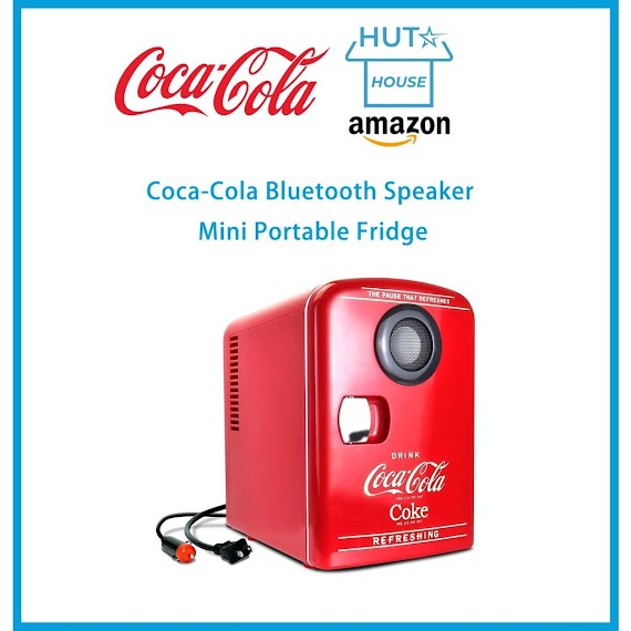 Tủ Lạnh Mini Ô Tô Coca Cola 4L Dc12V Ac220V Tủ Lạnh Đựng Mỹ Phẩm Tủ Lạnh Nhỏ Di Động Decor Cắm Trại Dã Ngoại