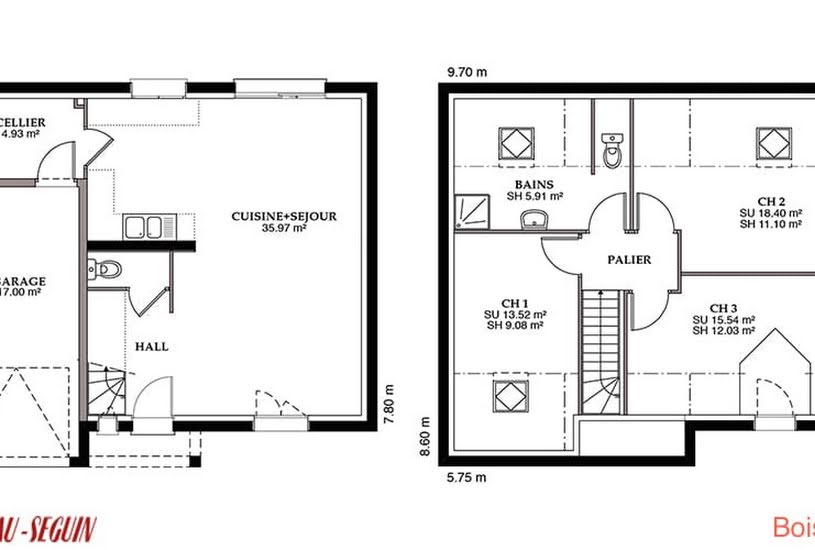  Vente Terrain + Maison - Terrain : 270m² - Maison : 87m² à Melun (77000) 