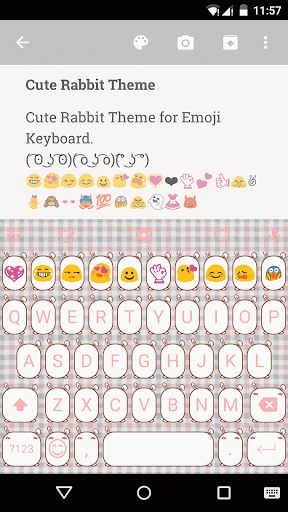 Cute Rabbit Emoji Keyboard