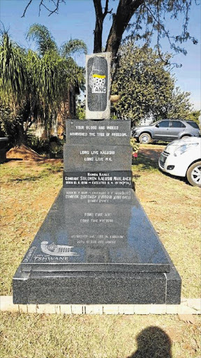 GRAVE CONCERNS: The original tombstone of struggle icon Solomon Mahlangu before it was refurbished by the Tshwane municipality below.