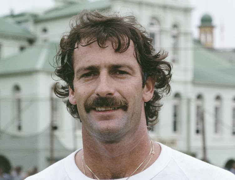 Australia fast bowler Dennis Lillee is pictured wearing a World Series Cricket T-Shirt in January 1979 in Sydney, Australia. File photo: GETTY IMAGES/HULTON ARCHIVE/ALLSPORT/ADRIAN MURRELL