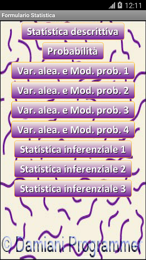 Formulario Statistica