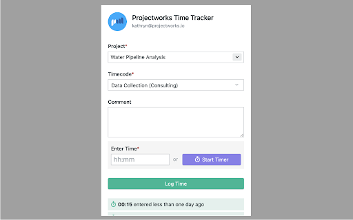 Projectworks Time Tracking