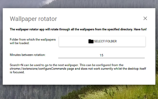 Wallpaper rotator for ChromeOS