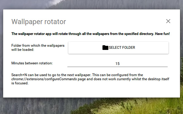 Wallpaper rotator for ChromeOS chrome extension