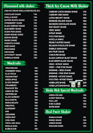 Shake Hub menu 1