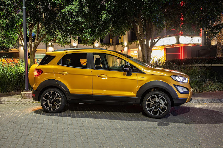 The Luxe Yellow EcoSport in Active trim.