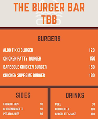 Tbb- The Burger Bar menu 1