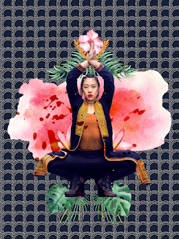 Flower Power Series - Yvonne - A Collage Portrait