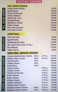 Kk's Kitchen menu 1