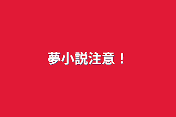 「夢小説注意！」のメインビジュアル