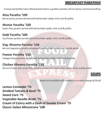 Food Mail Express menu 