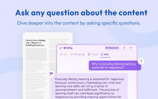 Briefy - Webpage, Text, YouTube, PDF Summary With Visual Views