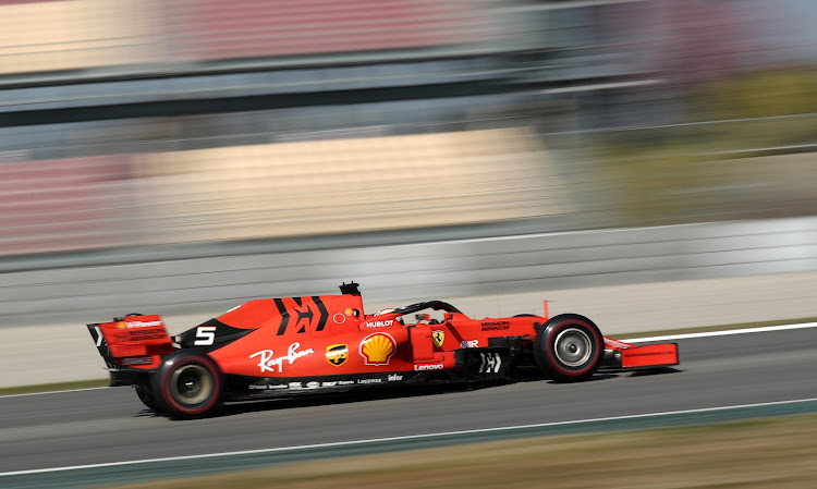 Ferrari has dropped the Mission Winnow logo (on the engine cover above Ray Bay sign) for the Australian Grand Prix due to it reportedly being too similar to Marlboro’s white and red chevron. Image: Reuters