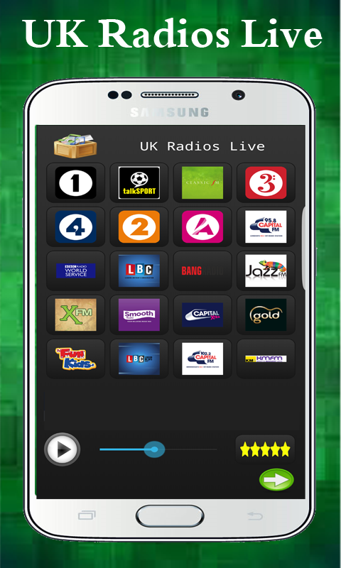 Radio UK Online Radio Stations Screen 1