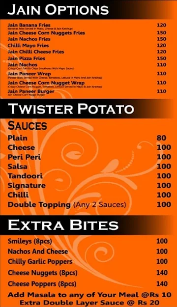 Cafe New Version menu 