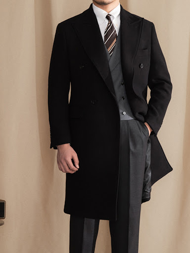 Title 4, Mens Mid-length Closure Collar Double-row Ther...