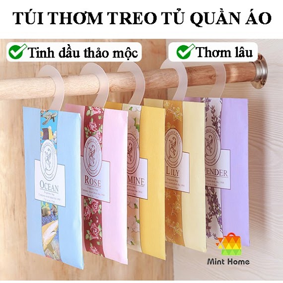 Túi Thơm Phòng Thảo Mộc Thiên Nhiên Để Tủ Quần Áo Có Móc Treo Phòng Ngủ Treo Xe