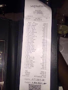 The bill which was said to belong to Zuma actually belongs to another patron.