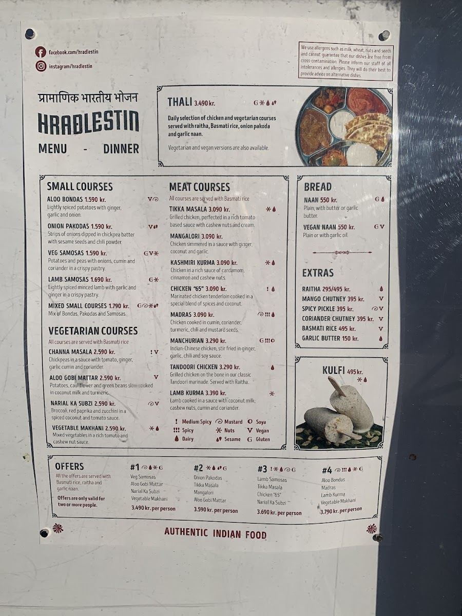 Hraðlestin gluten-free menu