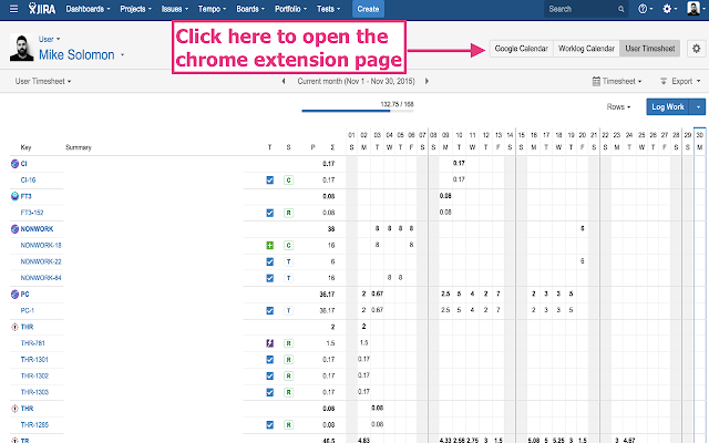 Google Calendar Timesheets