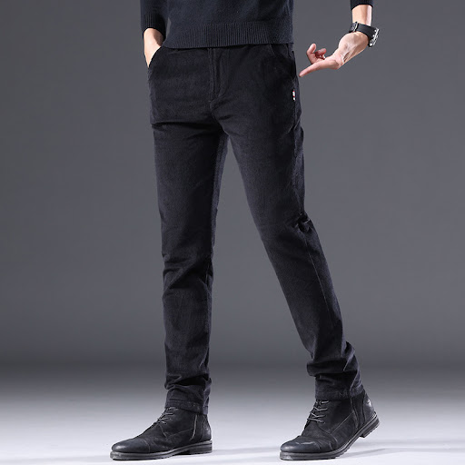 Title 2, Middle-aged business all-matching casual trouse...