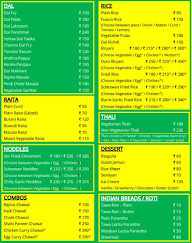 Staayz Kicthen menu 2