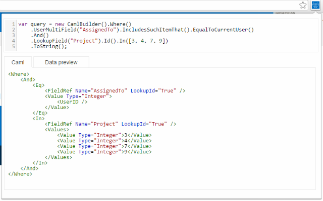 CamlJS Console Preview image 3