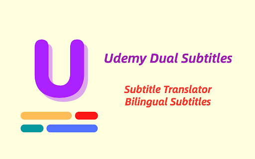 Udemy Dual Subtitles - Subtitle Translator