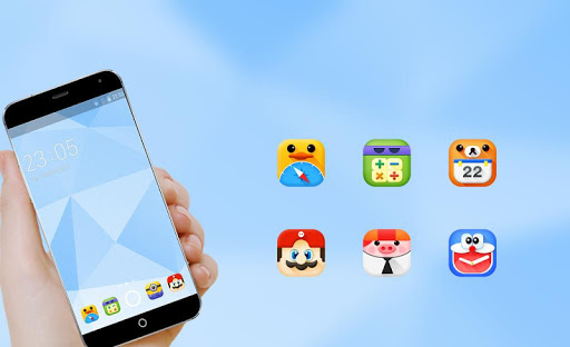 Comic theme: Cute cartoon comic story C launcher