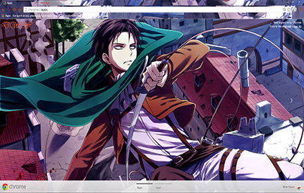 Attack On Titan Levi Ackerman chrome extension