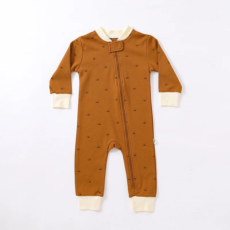 Bebi Rompers Proleće Dečaci i Devojčice Udoban Štampani Pamuk Dugi Rukav Dugi Kombinezon Za Penjanje, idealan za bebe.