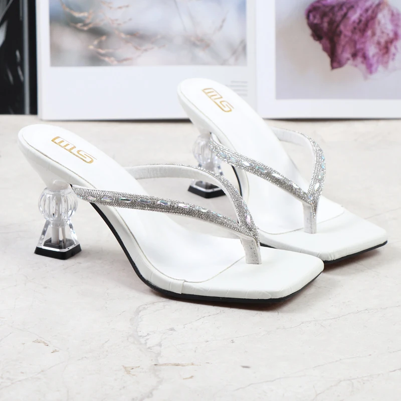 Title 5, Womens High Heel Rhinestone Clip Solid Color S...