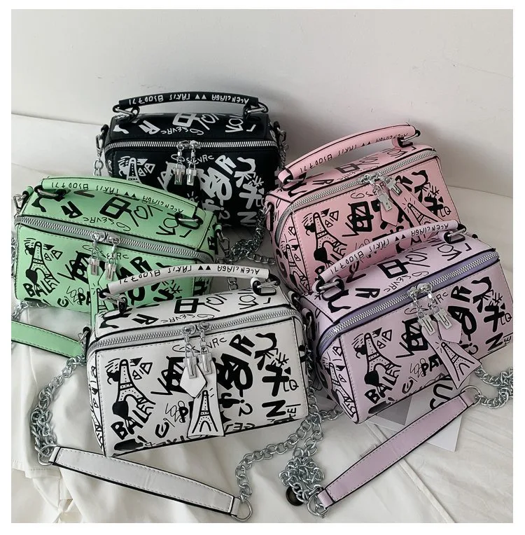 Damesmode Koreaanse Stijl Kleine Vierkante Boston Bag, Handtas, Perfect voor Dagelijks Gebruik en Uitgaan, Elegant