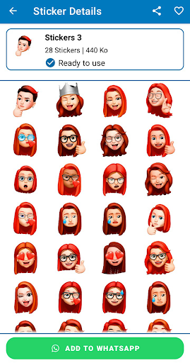 Screenshot Stickers Memoji : WASticker