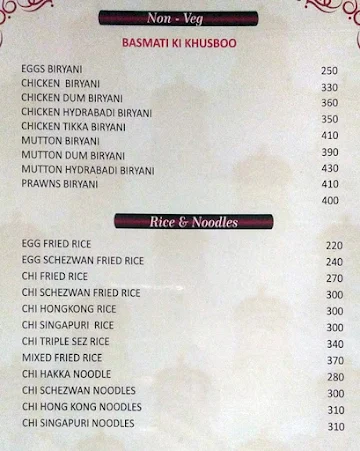 Bhajan Singh Da Dhaba menu 