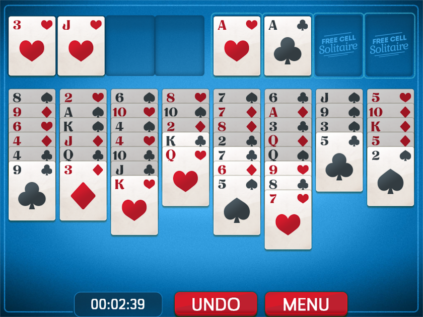 FreeCell Solitaire Screen 3