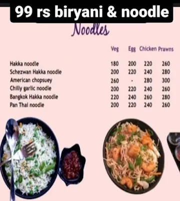 99 Rs Biryani & Chinese menu 