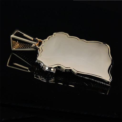 Title 9, Jesus full zircon pendant