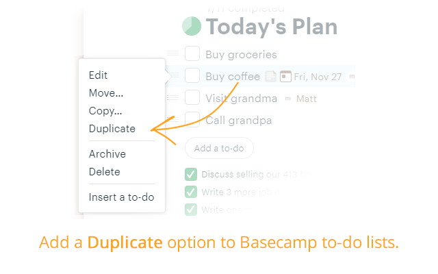 Basecamp To-Do Duplicator Preview image 0