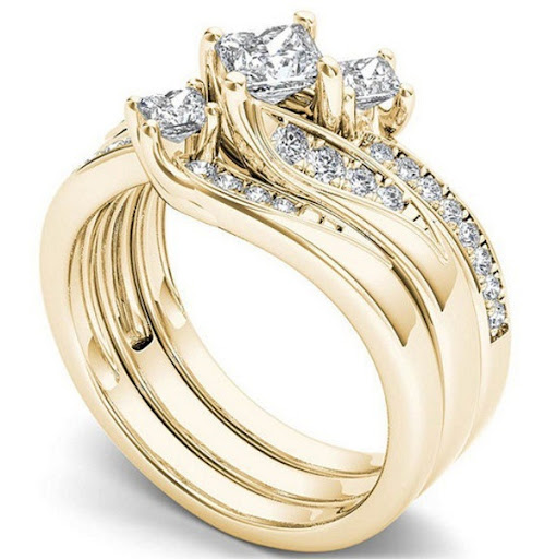 Title 3, Electroplated 18k Gold Rose Gold Diamond Zircon...