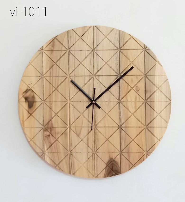 Handcarved Wooden Clock made by Artisan