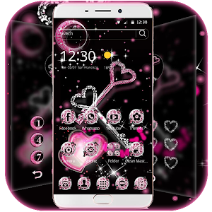 Download Glitter Love Diamond Key Theme For PC Windows and Mac