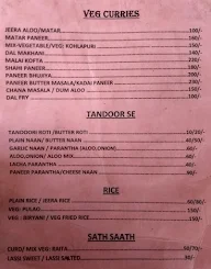 Punjabi Dhaba menu 2