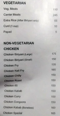 Hotel Navayuga menu 2