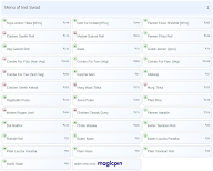 Indi Swad menu 1