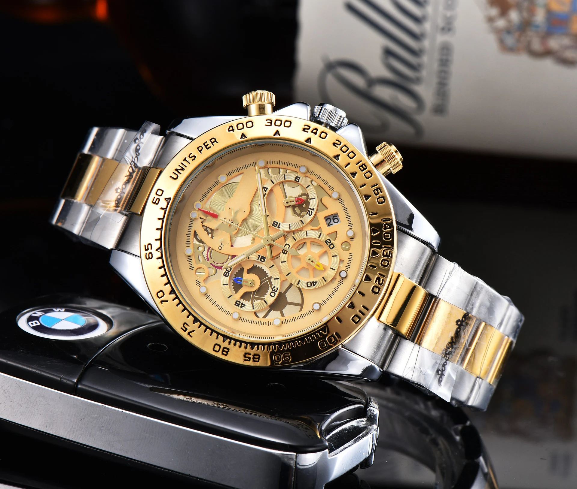Title 2, Reloj de pulsera para hombre con correa de acer...