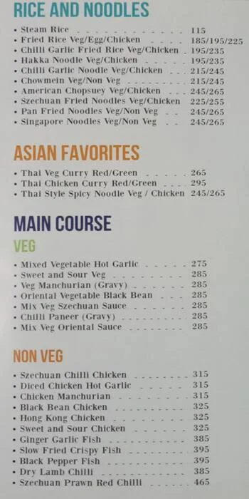 Shanghai Moon menu 