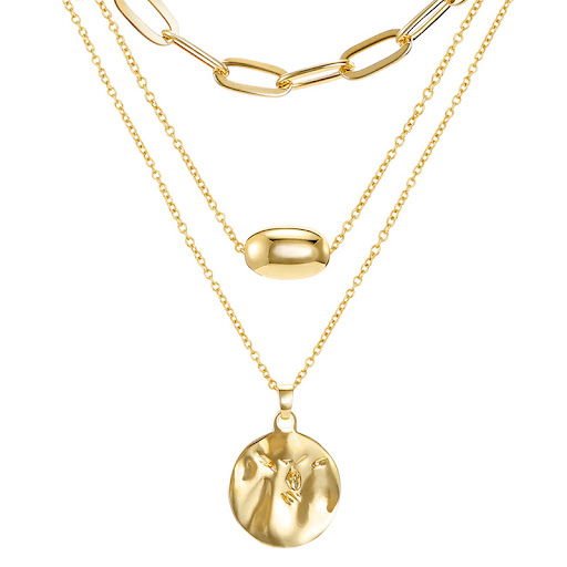 Title 6, Womens Multi-layer Pendant Necklace Simple Cla...